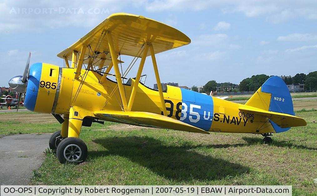 OO-OPS, 1943 Boeing E75 C/N 75-5093, STAMPE FLY IN.985 U.S.NAVY.