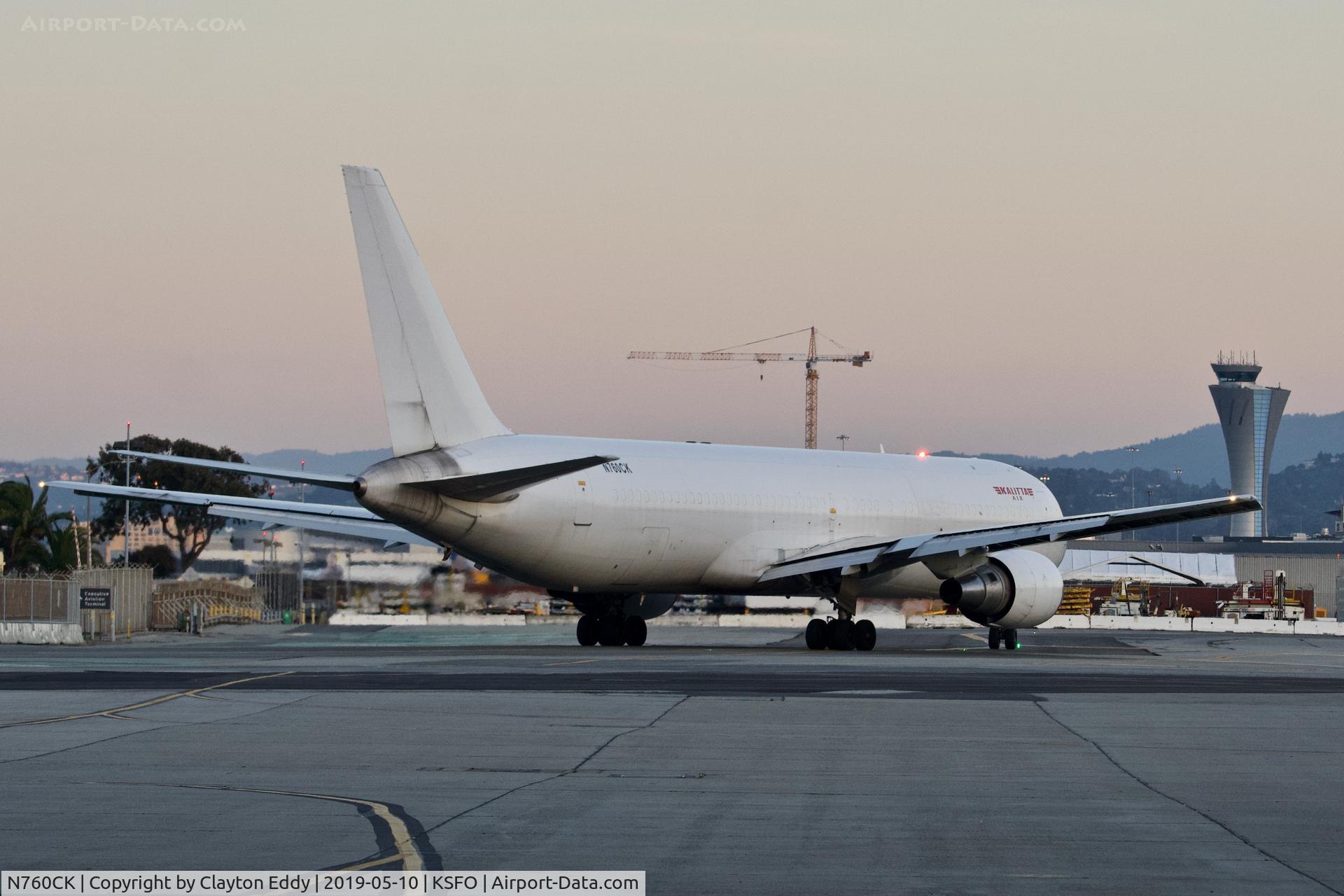 N760CK, 1989 Boeing 767-341 C/N 24753, SFO 2019.