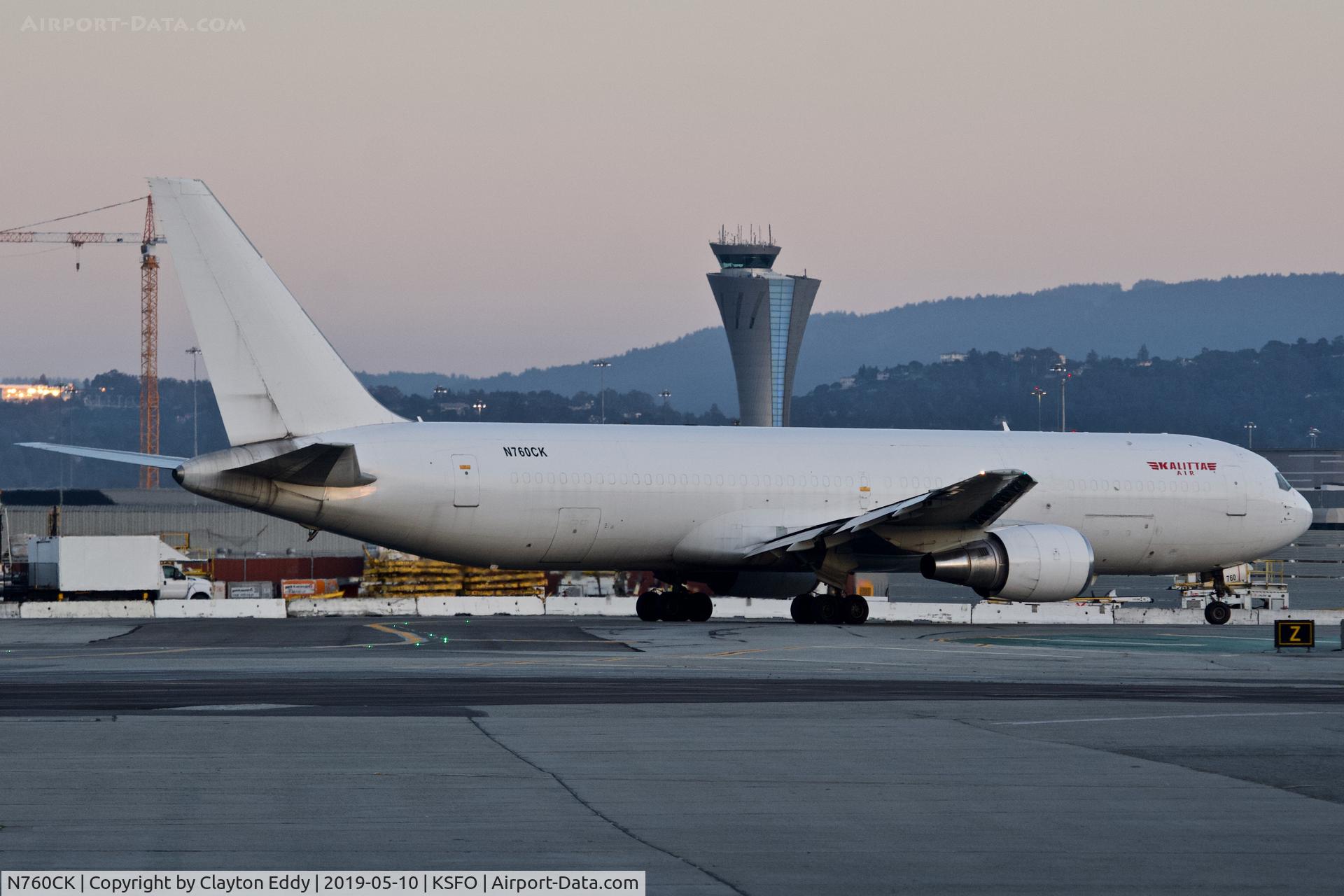 N760CK, 1989 Boeing 767-341 C/N 24753, SFO 2019.