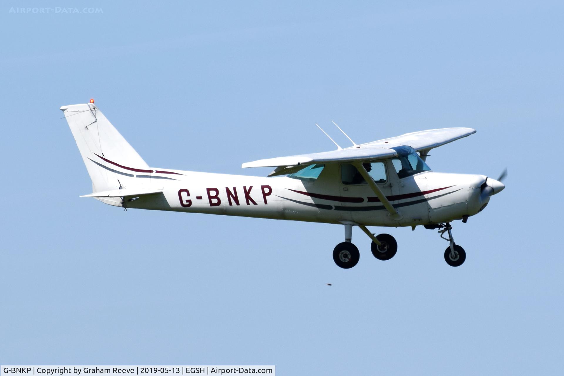 G-BNKP, 1978 Cessna 152 C/N 152-81286, Landing at Norwich.