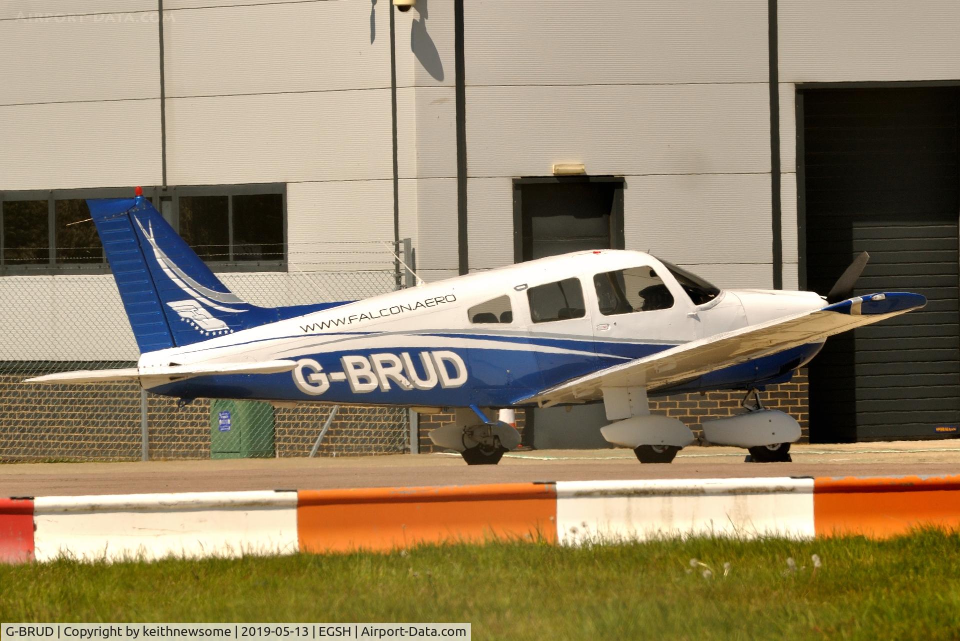 G-BRUD, 1983 Piper PA-28-181 Cherokee Archer II C/N 28-8390010, With later colour scheme.