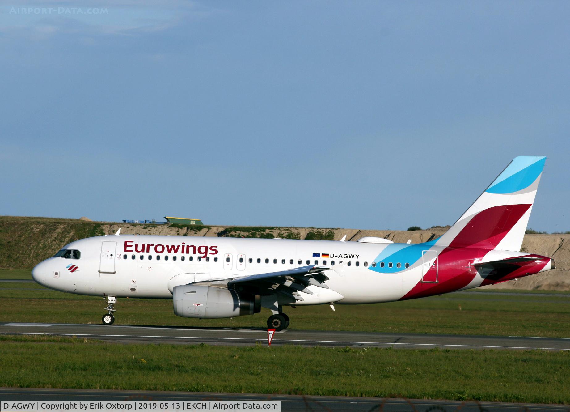 D-AGWY, 2013 Airbus A319-132 C/N 5941, D-AGWY landed rw 04L