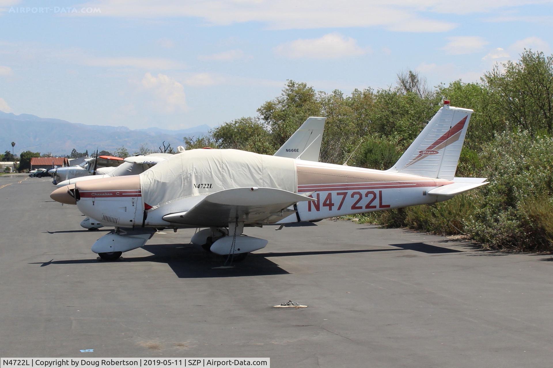 N4722L, 1967 Piper PA-28-180 C/N 28-4044, 1967 Piper PA-28-180 CHEROKEE, Lycoming O&VO-360 180 Hp