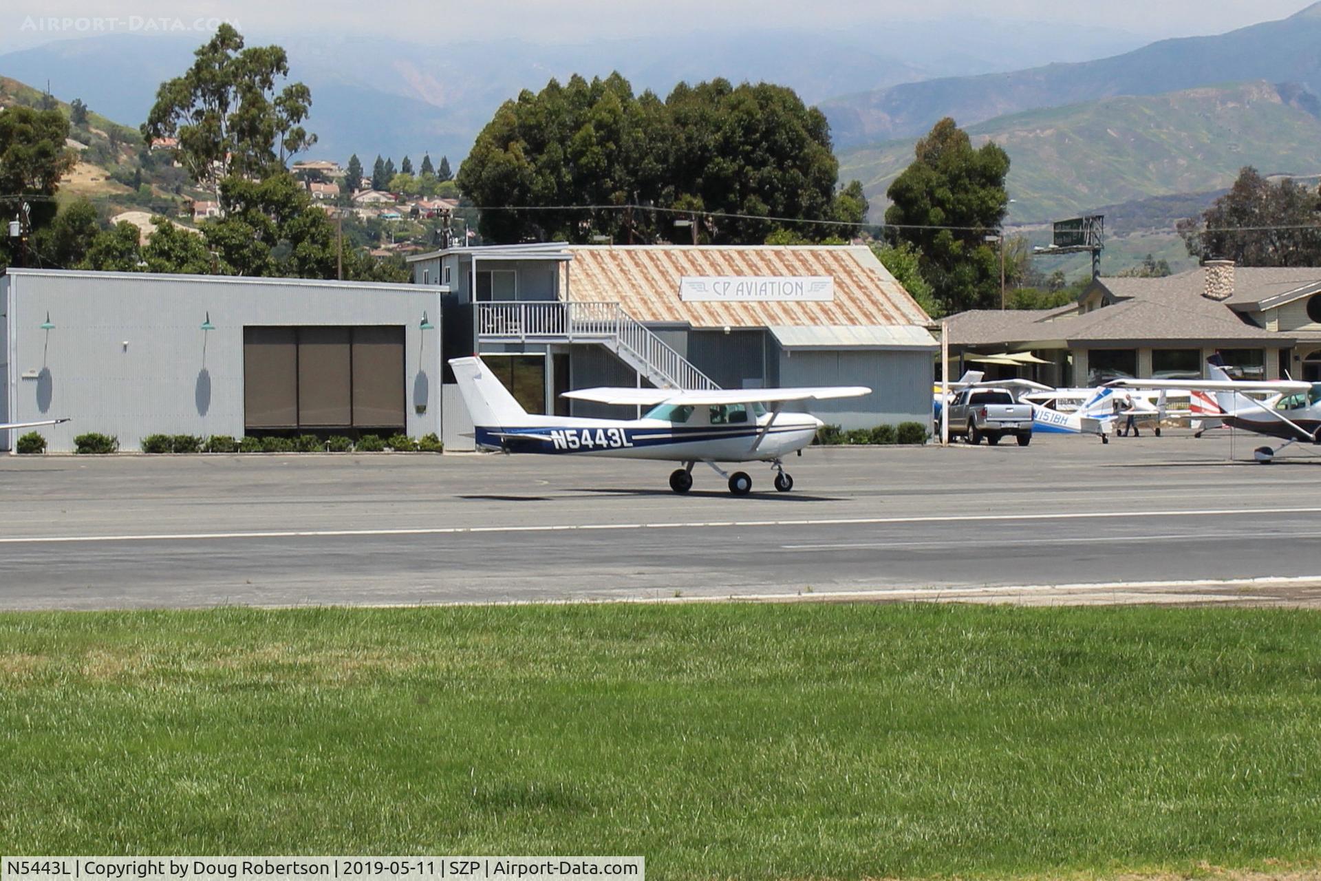 N5443L, 1980 Cessna 152 C/N 15284315, 1980 Cessna 152, Lycoming O-235-L2C 115 Hp, taxi back