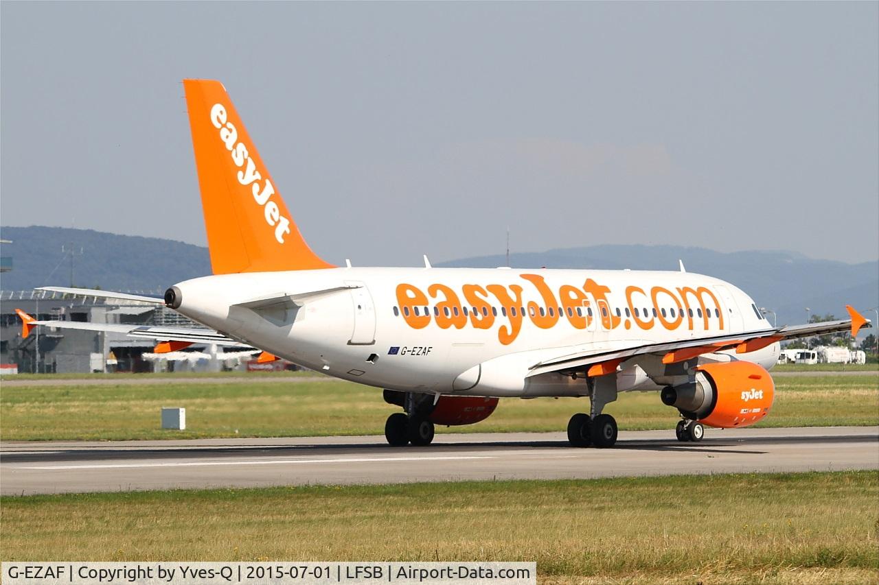 G-EZAF, 2006 Airbus A319-111 C/N 2715, Airbus A319-111, Take off run rwy 15, Bâle-Mulhouse-Fribourg airport (LFSB-BSL)