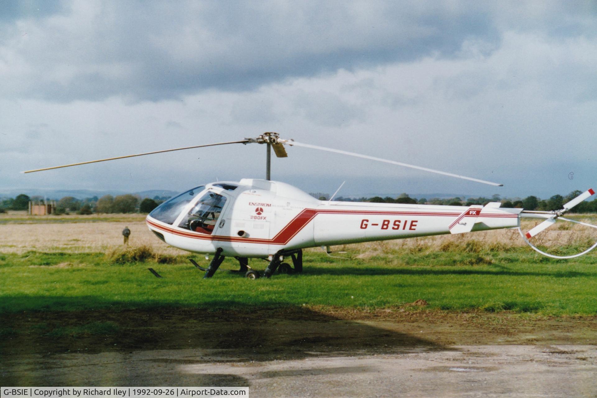 G-BSIE, 1990 Enstrom 280FX Shark C/N 2052, Photographed at Bomere Heath, Shropshire