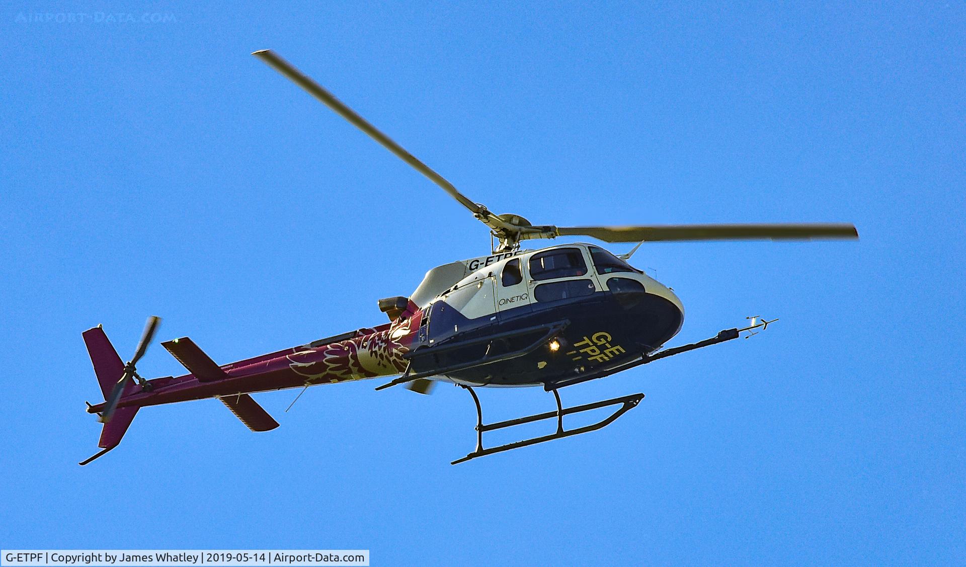 G-ETPF, Eurocopter AS-350-B3 Ecureuil C/N 8464, Returning to Boscombe Down