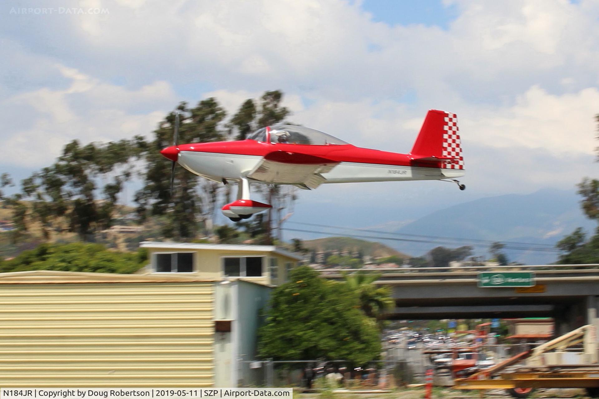 N184JR, 2001 Vans RV-8 C/N 81166, 2001 Rausch VANs RV-8, Lycoming IO-360 A&C 200 Hp, on final landing Rwy 22