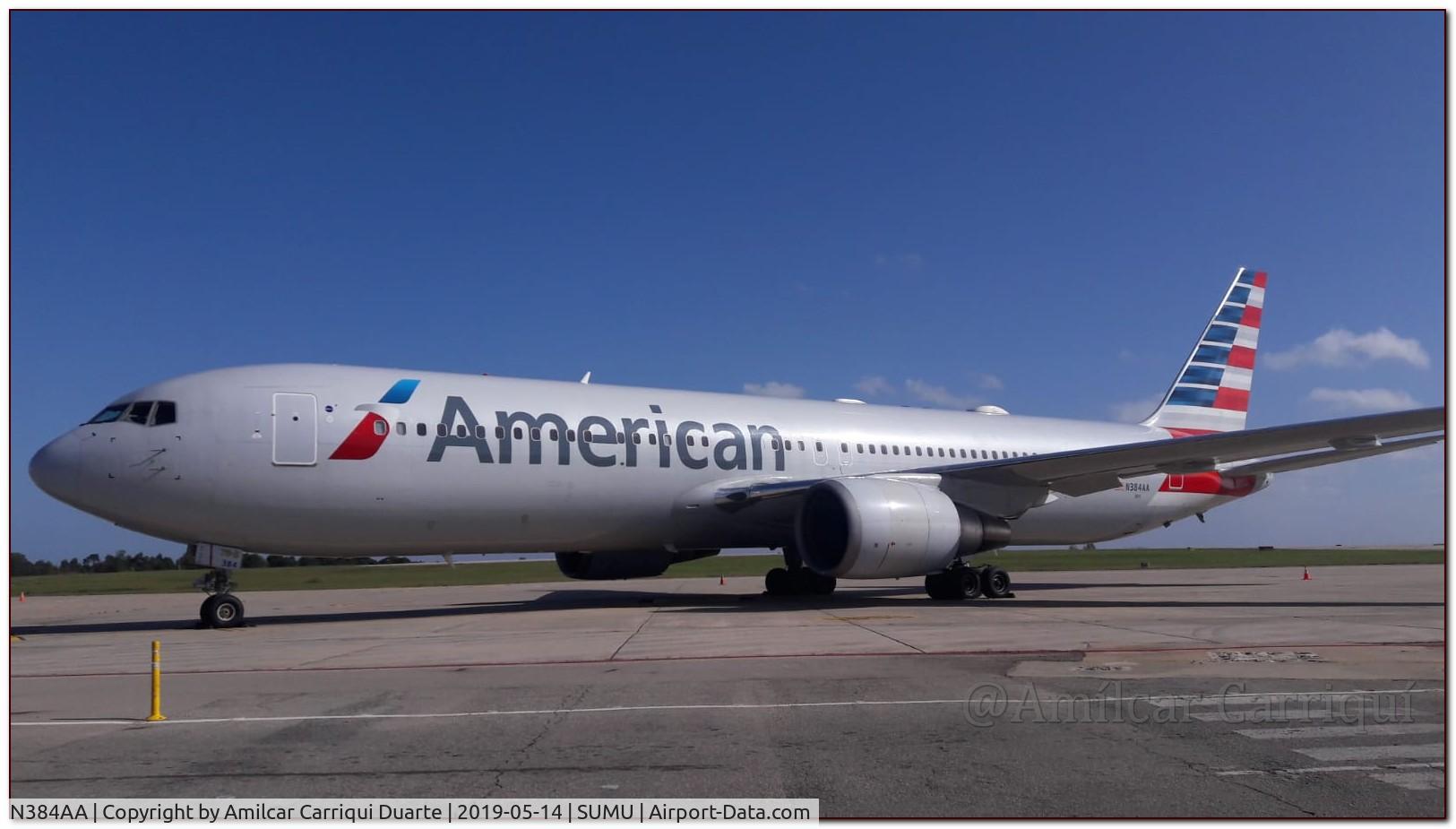 N384AA, 1993 Boeing 767-323 C/N 26996, Landed at SUMU