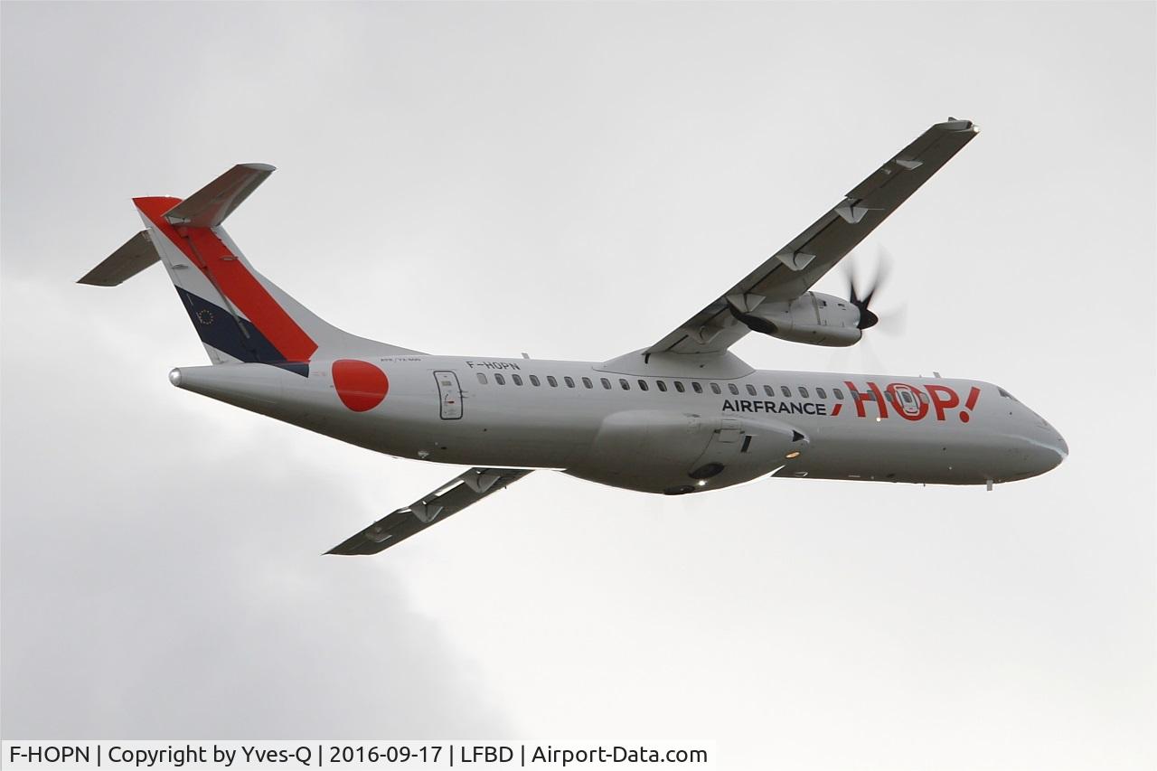 F-HOPN, 2015 ATR 72-600 C/N 1288, ATR 72-600, Take off rwy 29, Bordeaux Mérignac airport (LFBD-BOD)