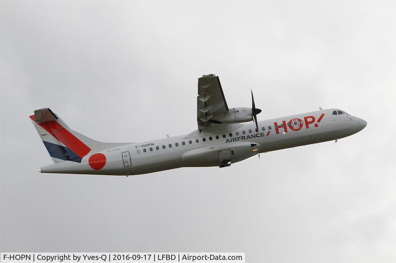 F-HOPN, 2015 ATR 72-600 C/N 1288, ATR 72-600, Take off rwy 29, Bordeaux Mérignac airport (LFBD-BOD)