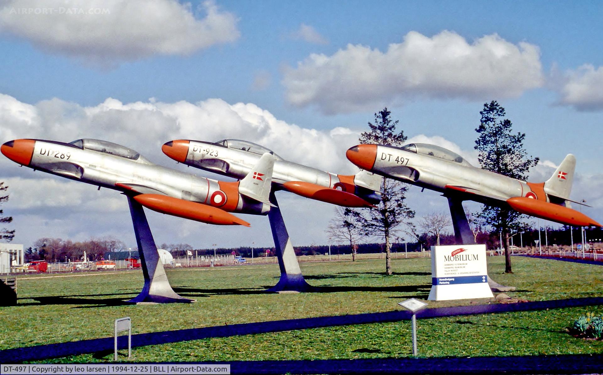 DT-497, 1951 Lockheed T-33A Shooting Star C/N 580-5829, Billund Air Museum 25.12.1994