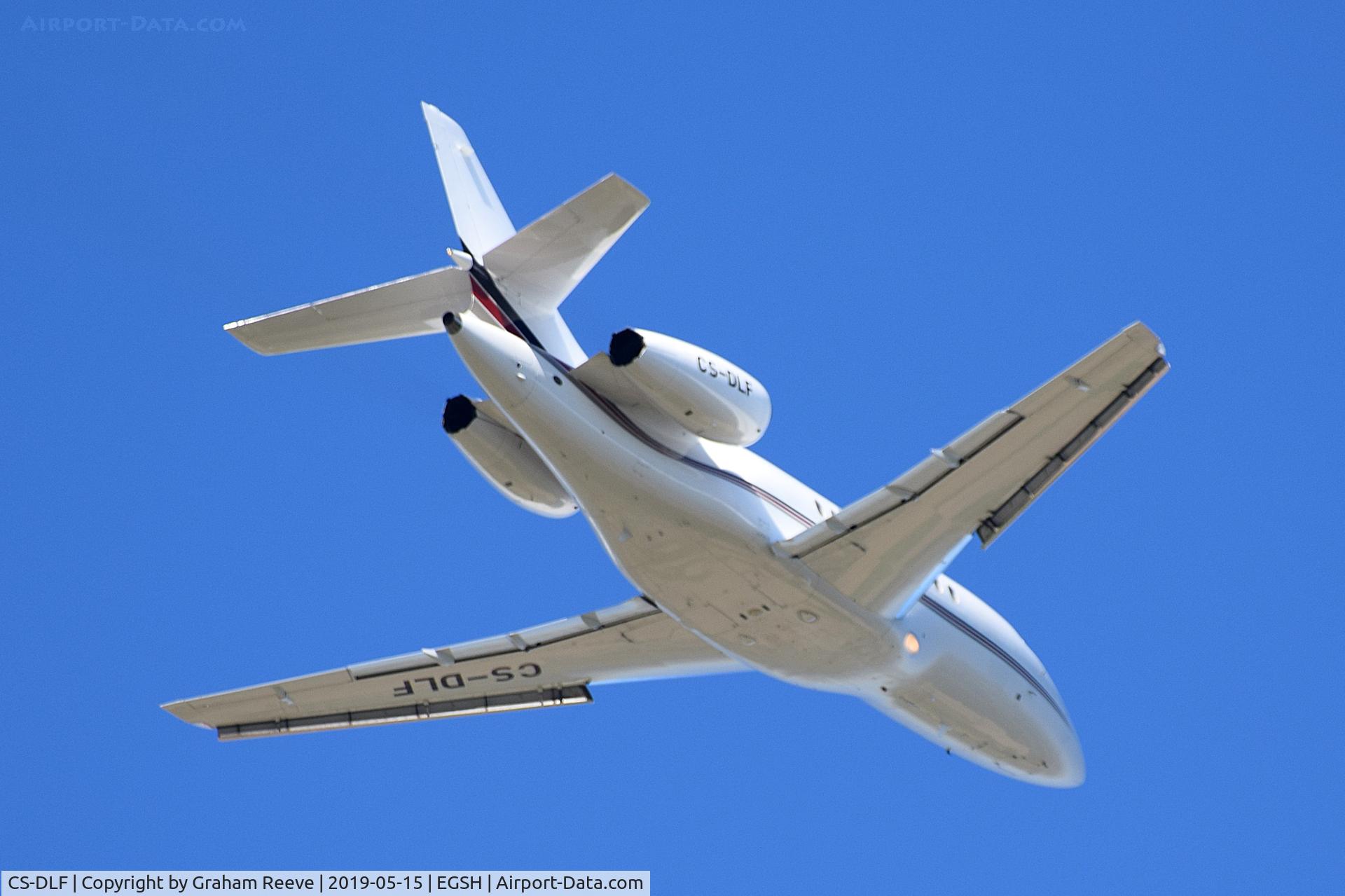 CS-DLF, 2007 Dassault Falcon 2000EX C/N 134, Departing from Norwich.