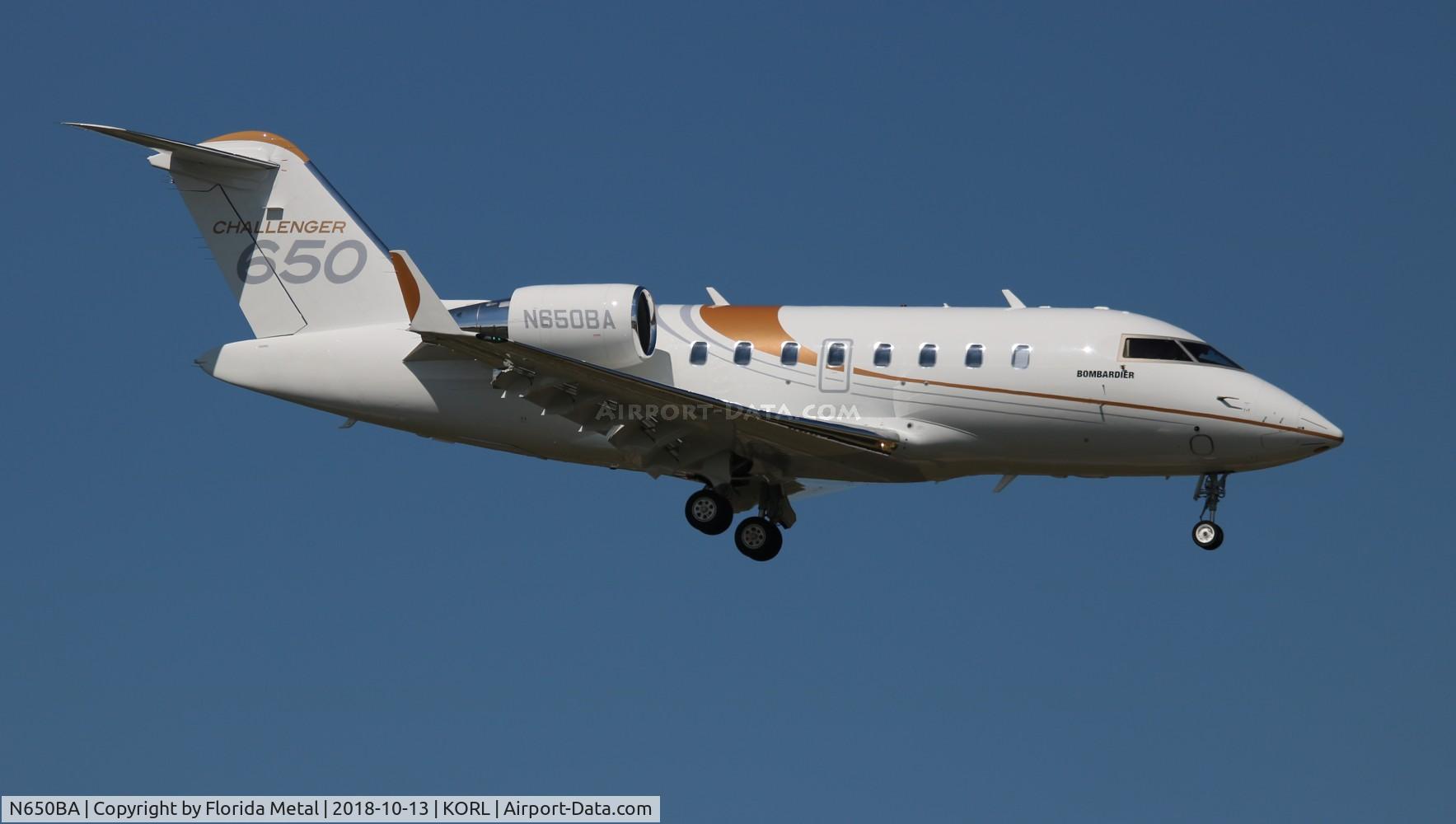 N650BA, 2018 Bombardier CL-600-2B16 Challenger 650 C/N 6113, Challenger 650