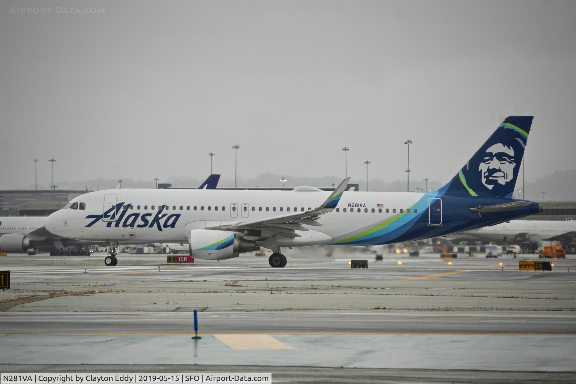 N281VA, 2015 Airbus A320-214 C/N 6669, SFO 2019.