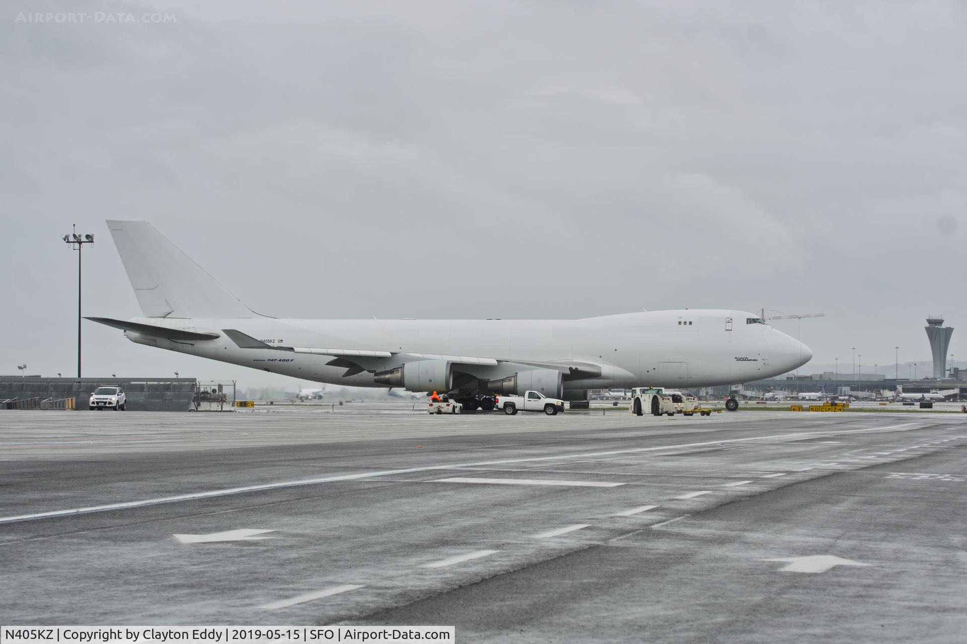 N405KZ, 2007 Boeing 747-4KZF (SCD) C/N 36132, SFO 2019.