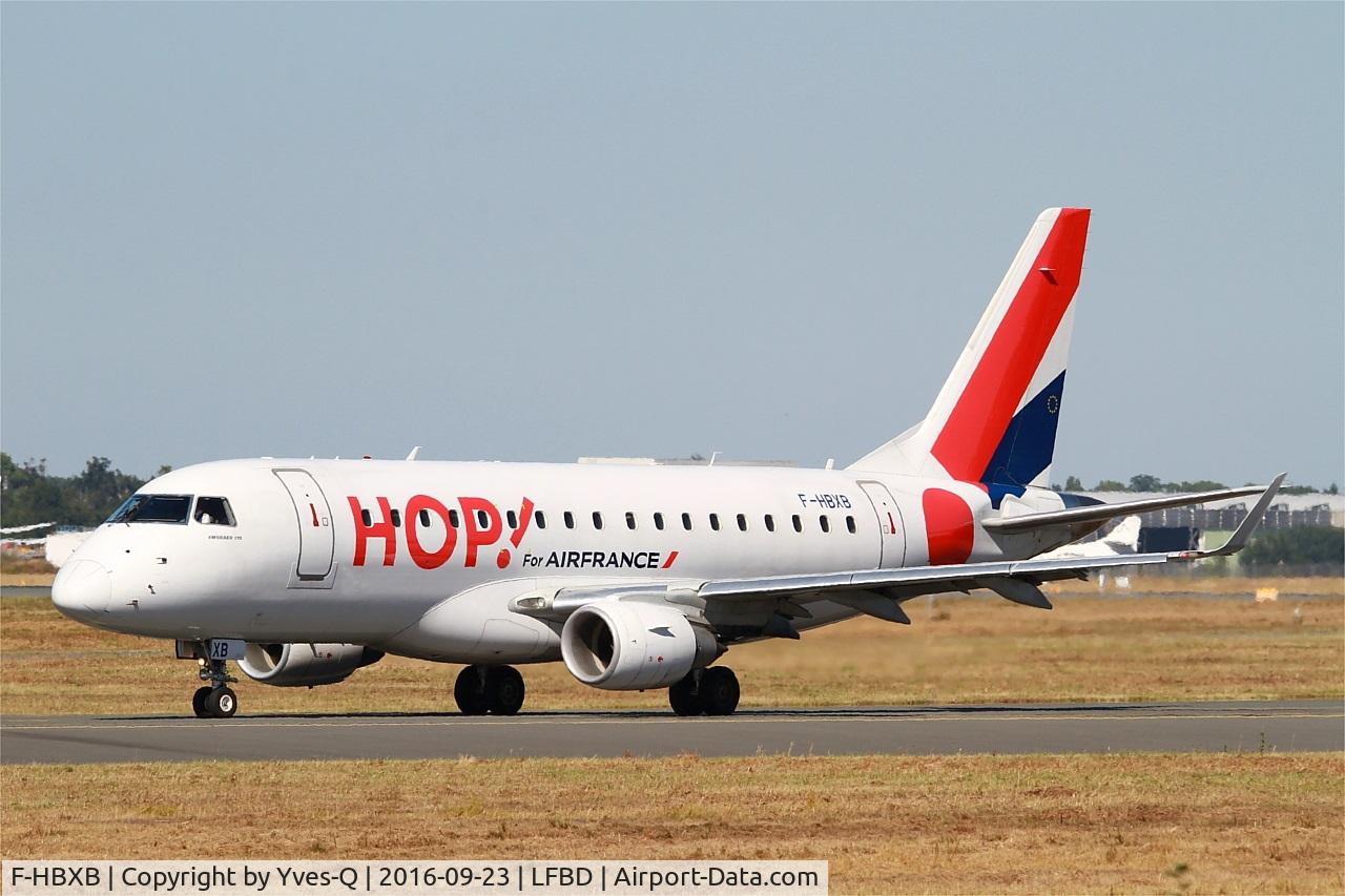 F-HBXB, 2008 Embraer 170LR (ERJ-170-100LR) C/N 17000250, Embraer ERJ-170ST, Taxiing to holding point Delta rwy 05, Bordeaux Mérignac airport (LFBD-BOD)