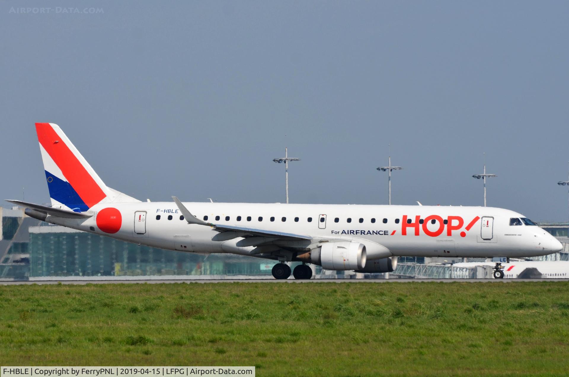 F-HBLE, 2007 Embraer 190LR (ERJ-190-100LR) C/N 19000123, Hop ERJ190 arriving