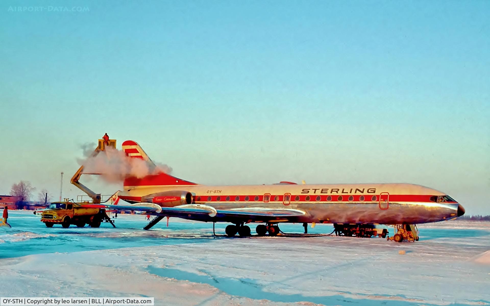 OY-STH, 1969 Sud Aviation SE-210 Caravelle 10B3 Super B C/N 262, Cold winterday at Billund whith de-icing.