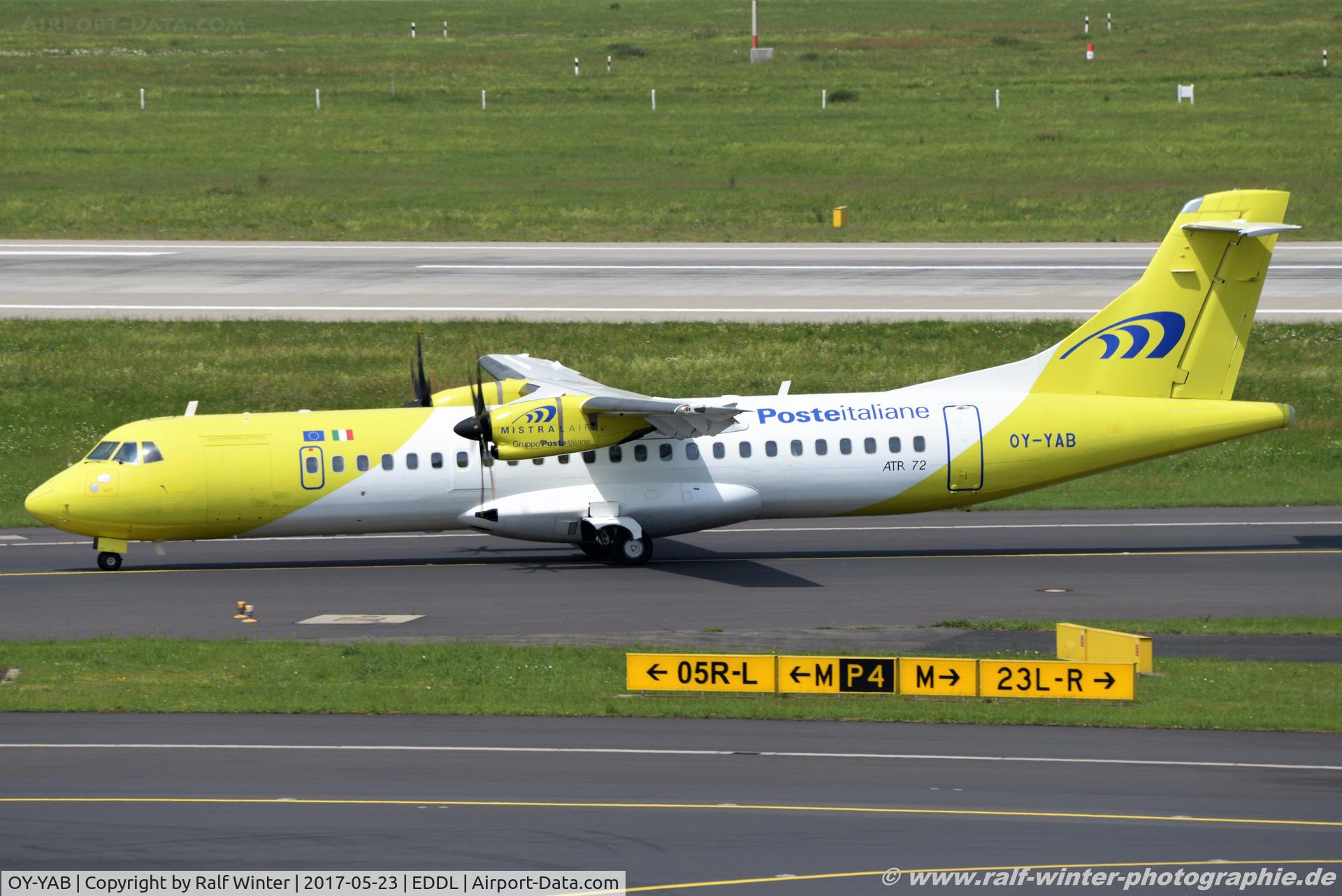 OY-YAB, 1999 ATR 72-212A C/N 588, ATR 72-212A 500 - 7M MSA Mistral Air opf Alitalia Posteitalia cs - 588 - OY-YAB - 23.05.2017 - DUS