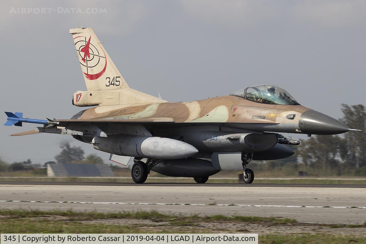 345, 1987 General Dynamics F-16C Barak C/N 4J-19, Iniochos 2019