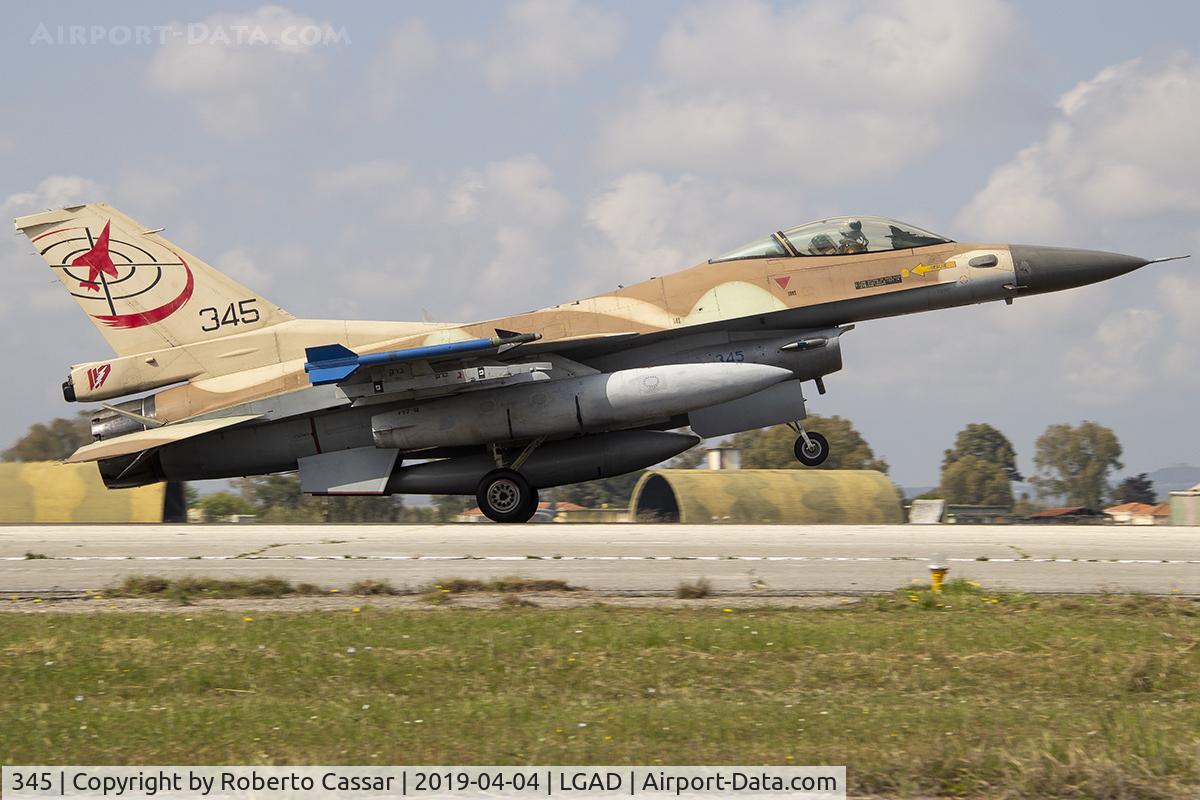 345, 1987 General Dynamics F-16C Barak C/N 4J-19, Iniochos 2019