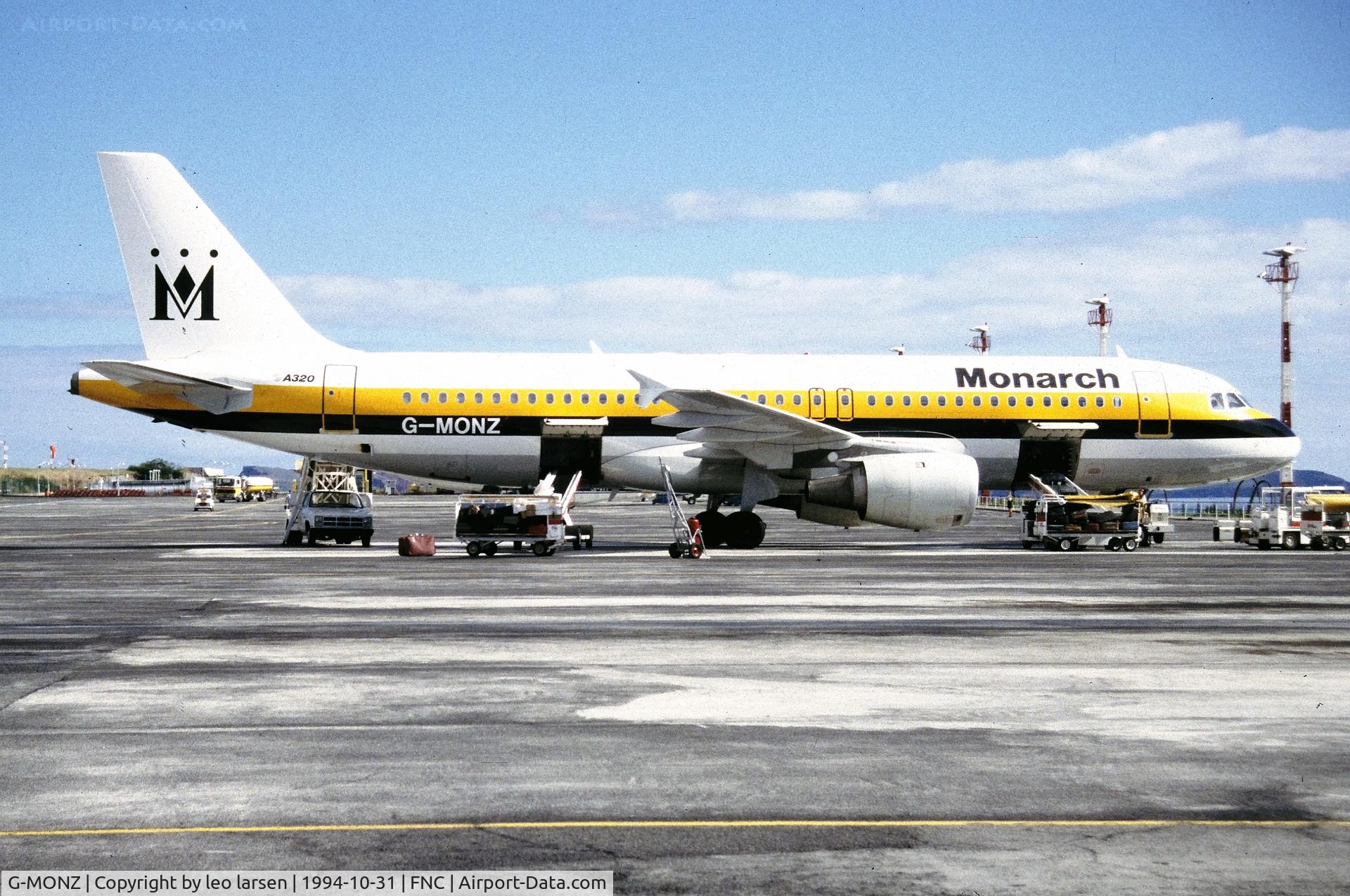 G-MONZ, 1993 Airbus A320-212 C/N 446, FNC Funchal  31.10.1994