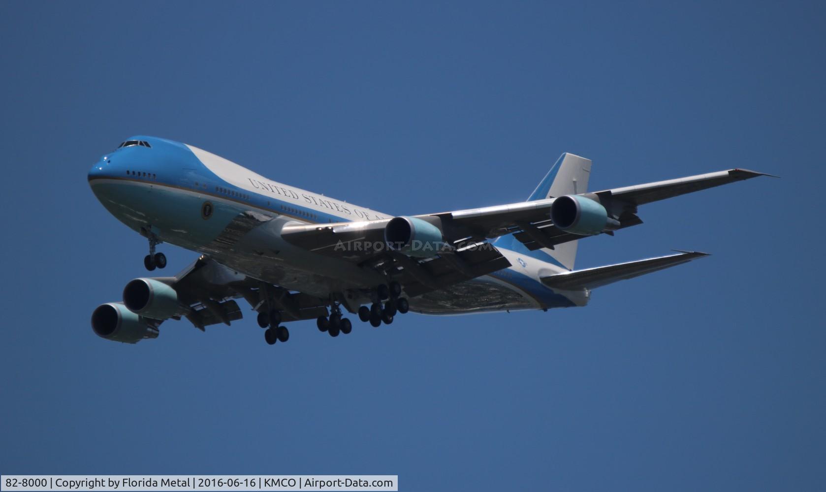 82-8000, 1987 Boeing VC-25A (747-2G4B) C/N 23824, MCO spotting