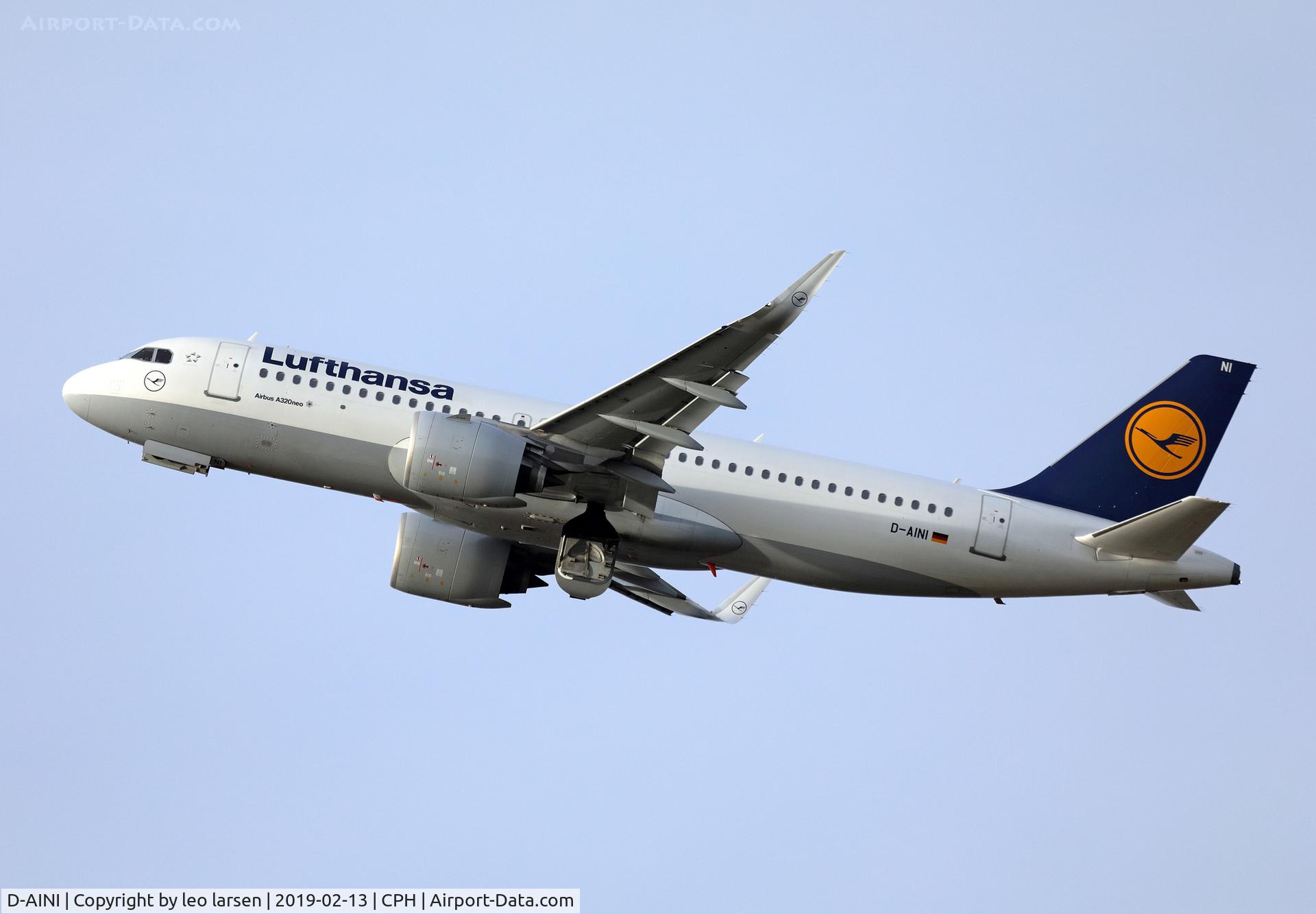 D-AINI, 2017 Airbus A320-271NEO C/N 7710, Copenhagen 13.2.2019