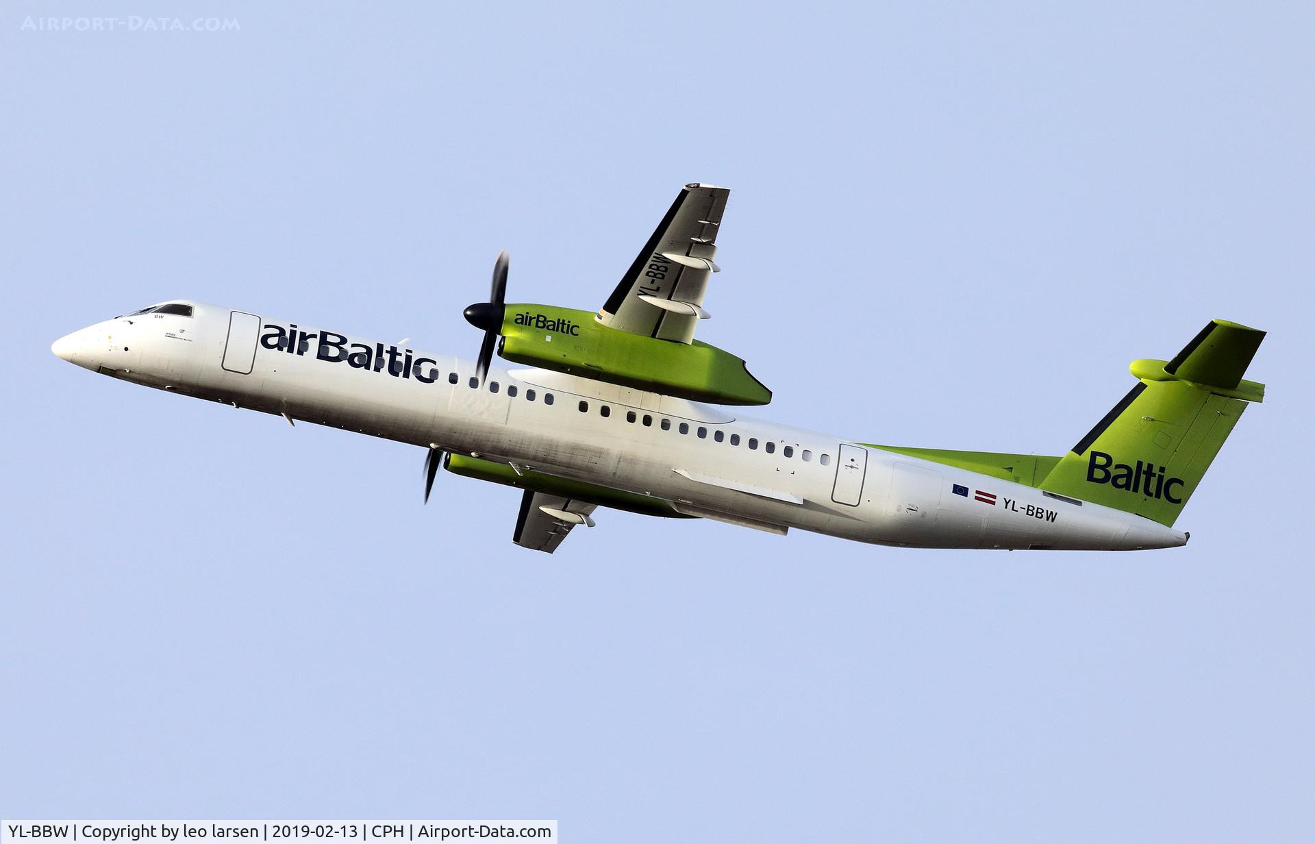 YL-BBW, 2013 De Havilland Canada DHC-8-402Q Dash 8 C/N 4448, Copenhagen 13.2.2019