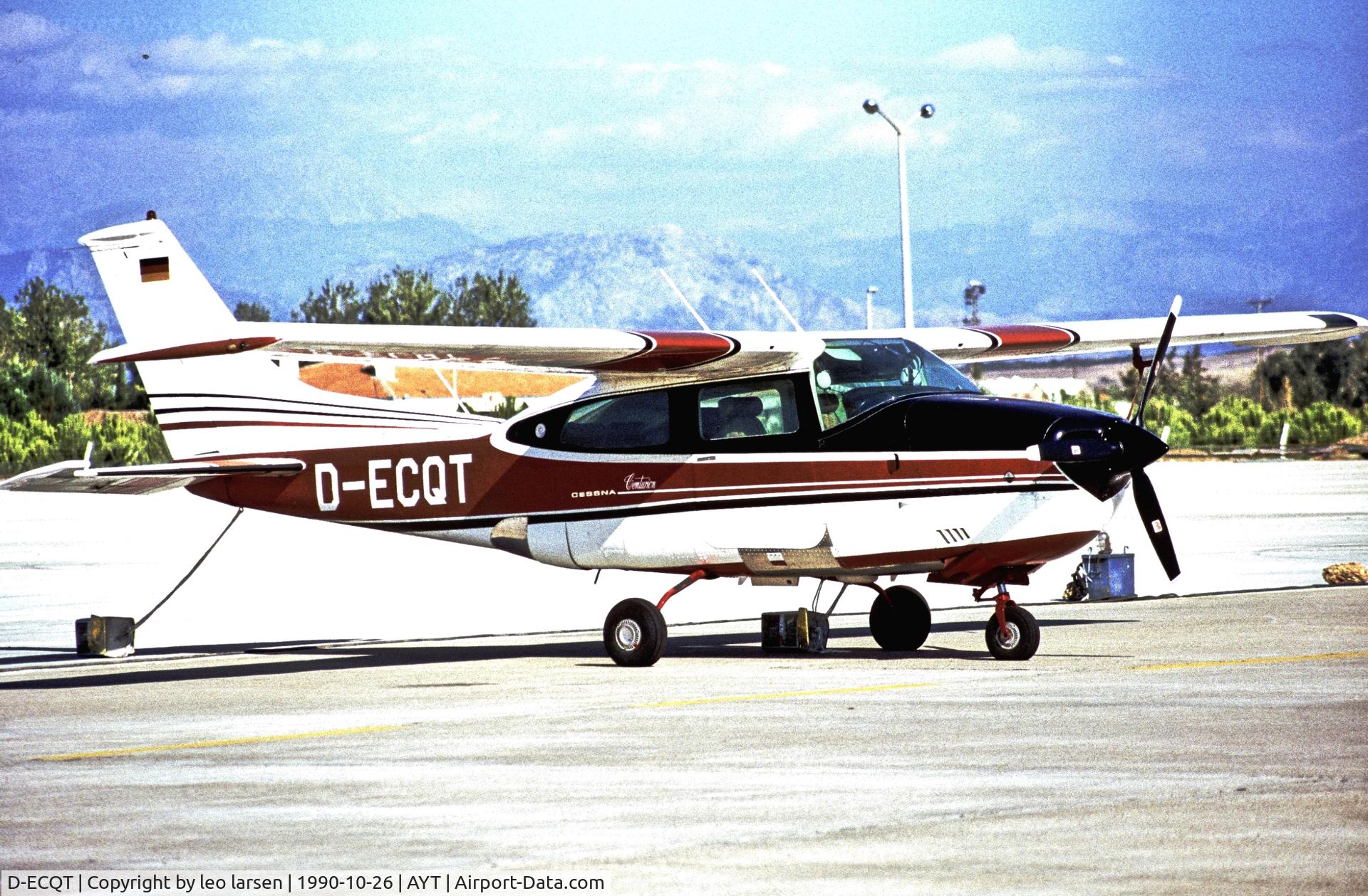 D-ECQT, 1970 Cessna 210K Centurion Centurion C/N 59361, Antalya 26.10.1990