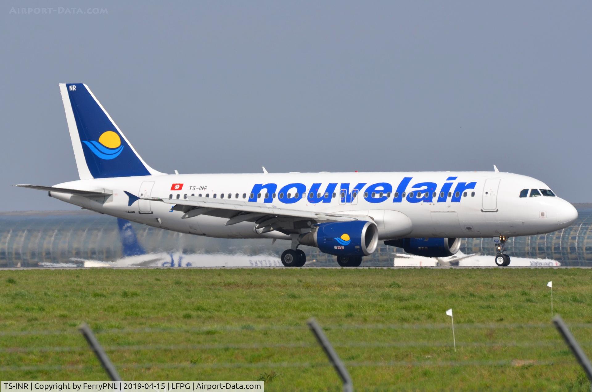 TS-INR, 2014 Airbus A320-214 C/N 3487, Nouvelair landing in CDG