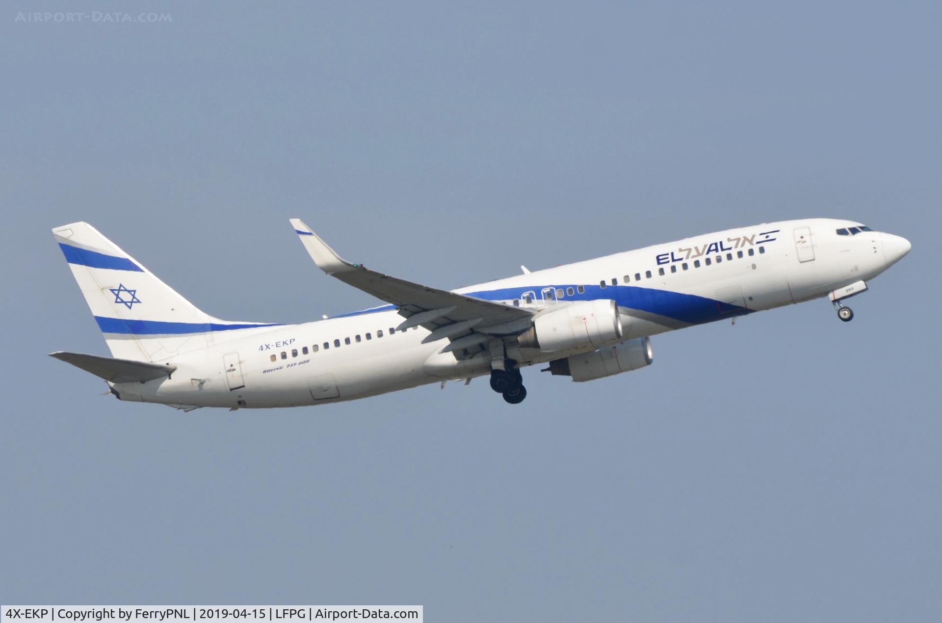 4X-EKP, 2001 Boeing 737-8Q8 C/N 30639, Departure of ELAL B738