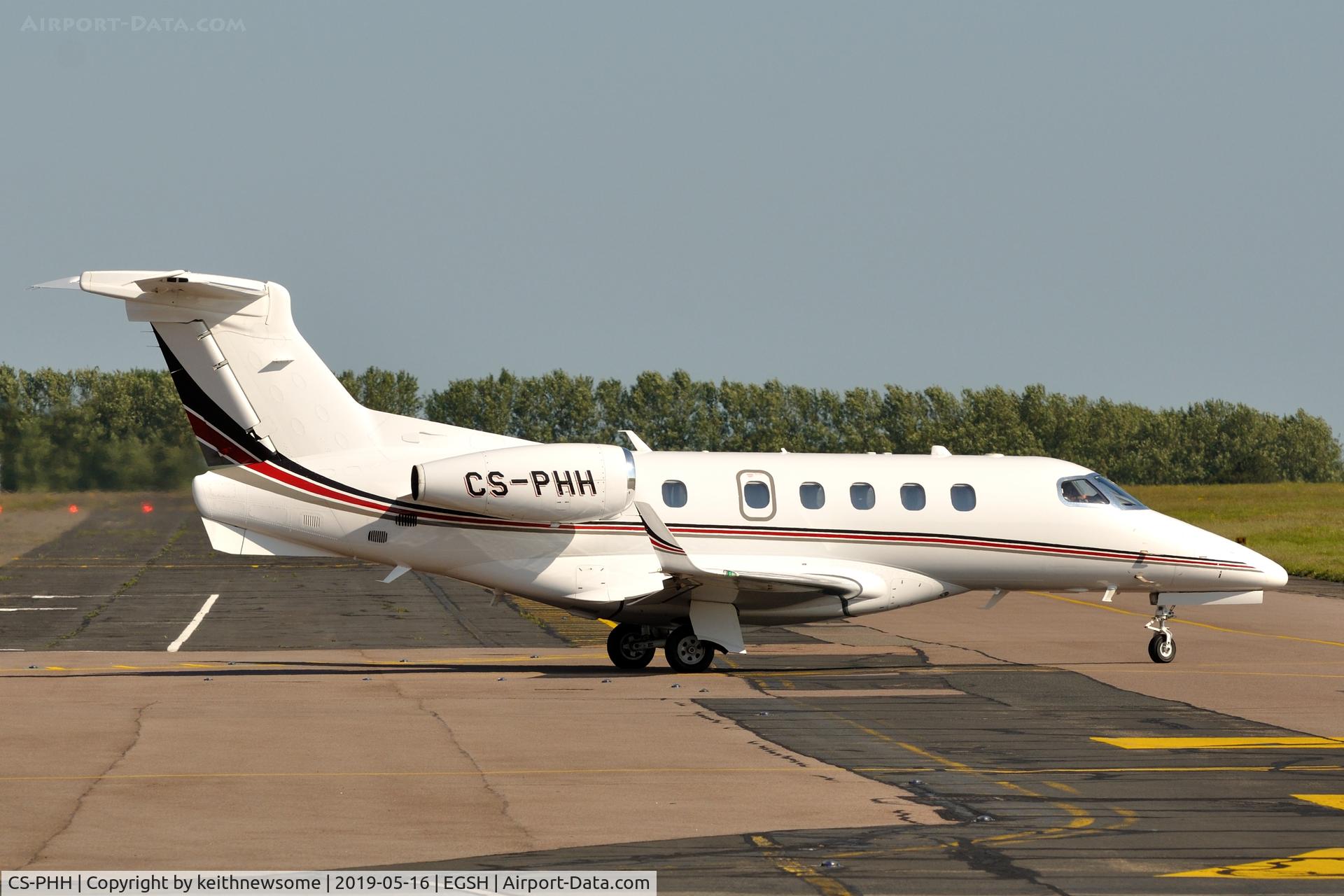 CS-PHH, 2014 Embraer EMB-505 Phenom 300 C/N 50500270, Leaving Norwich for London City.