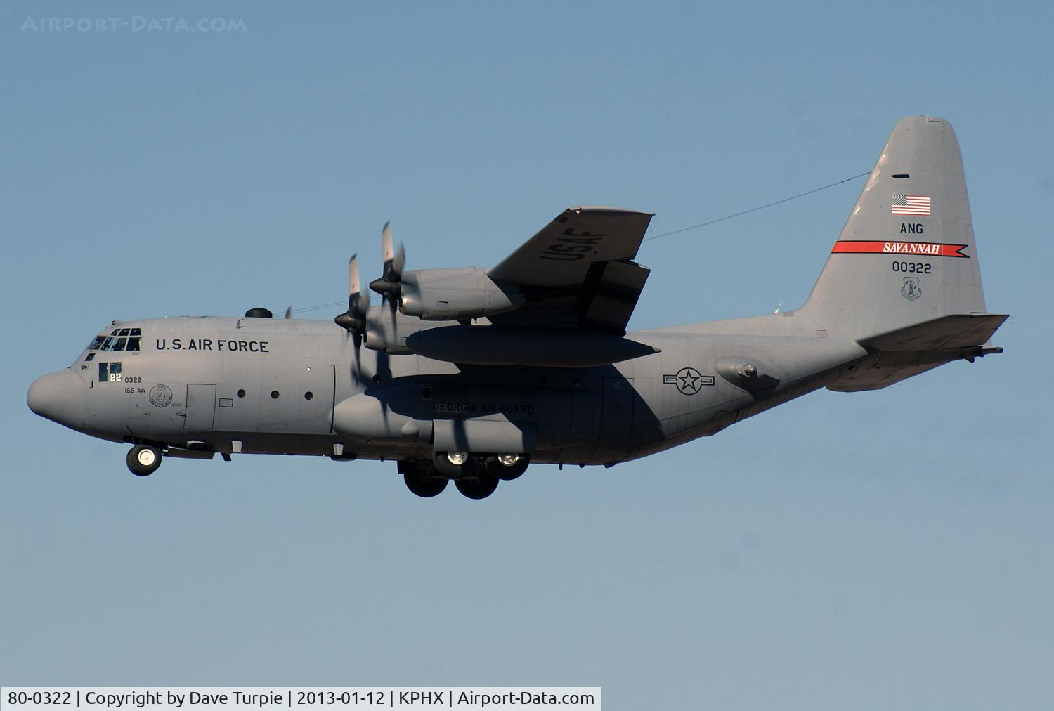 80-0322, 1980 Lockheed C-130H-LM Hercules C/N 382-4903, Flying with the Georgia Air National Guard.