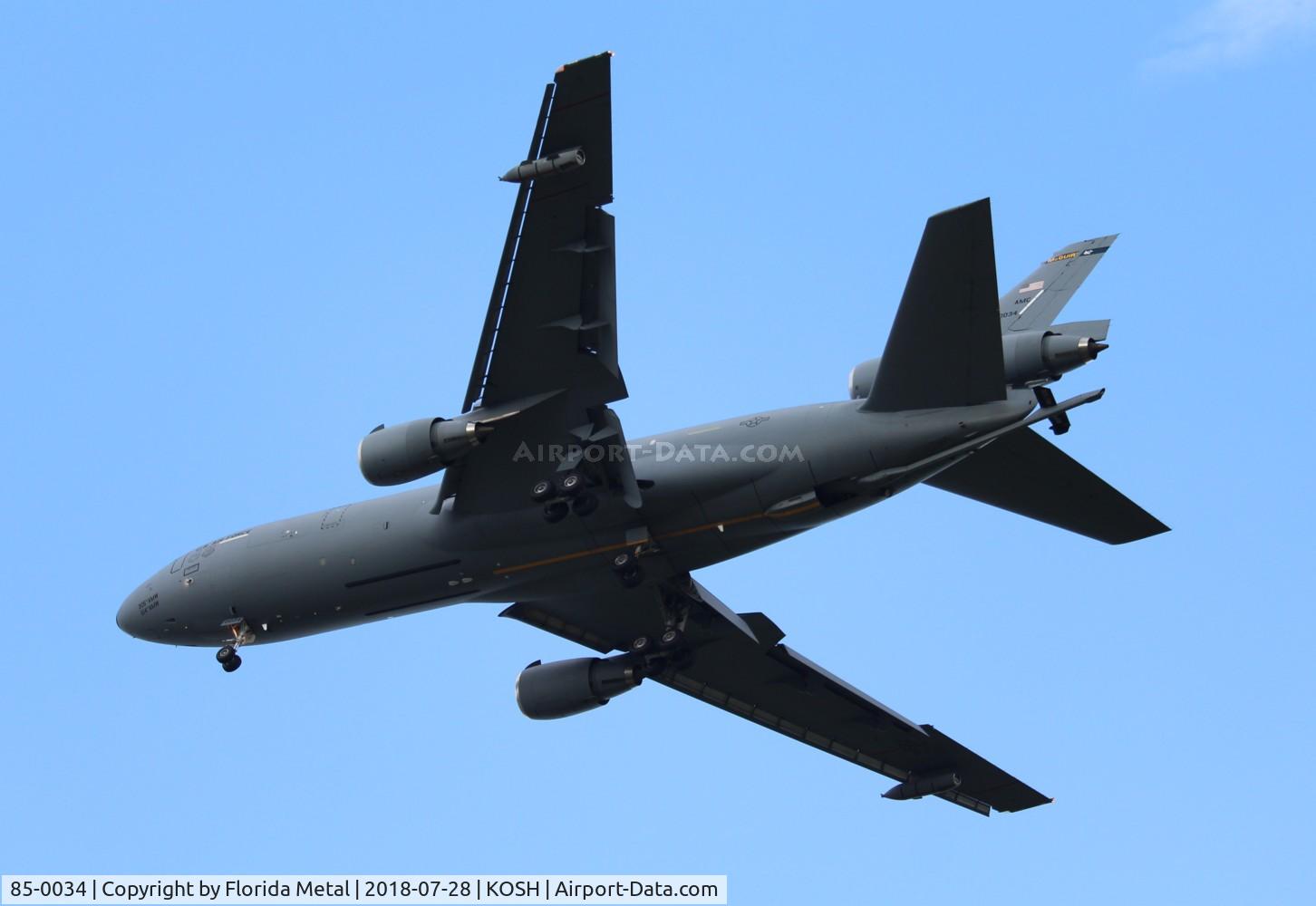 85-0034, 1985 McDonnell Douglas KC-10A Extender C/N 48239, Air Venture 2018