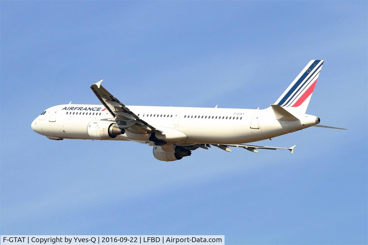 F-GTAT, 2008 Airbus A321-211 C/N 3441, Airbus A321-211, Take off rwy 23, Bordeaux Mérignac airport (LFBD-BOD)