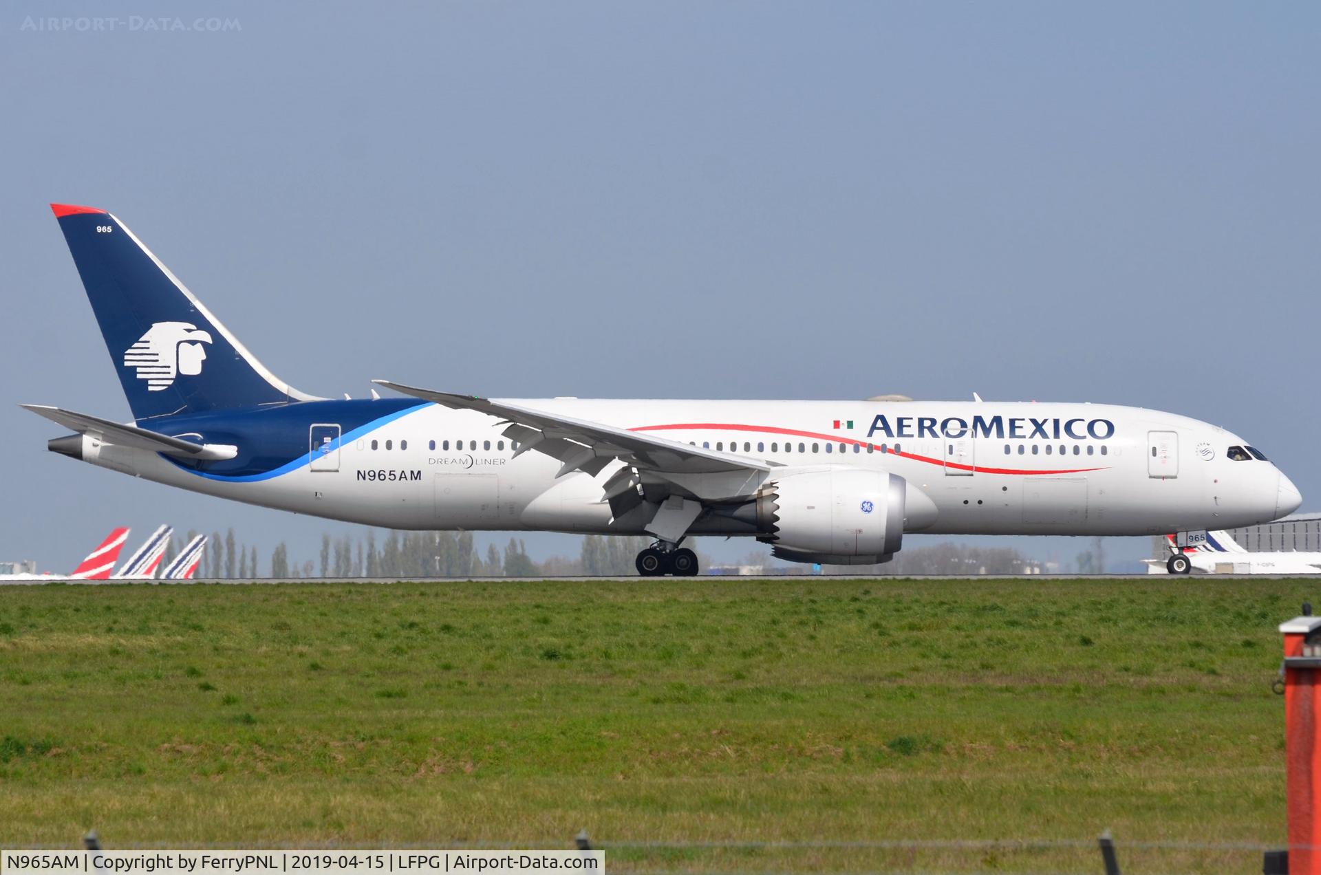 N965AM, 2013 Boeing 787-8 Dreamliner C/N 35308, Arrival of Aeromexico B788