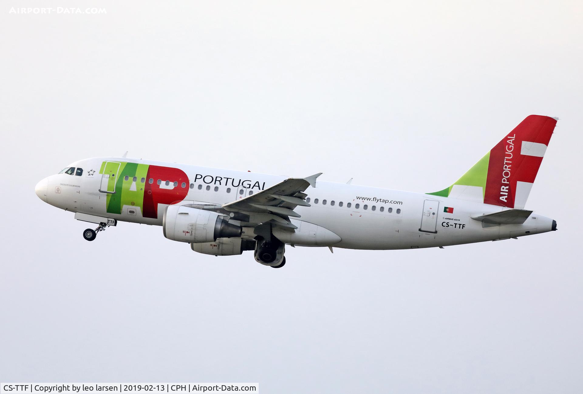 CS-TTF, 1998 Airbus A319-111 C/N 837, Copenhagen 13.2.2019