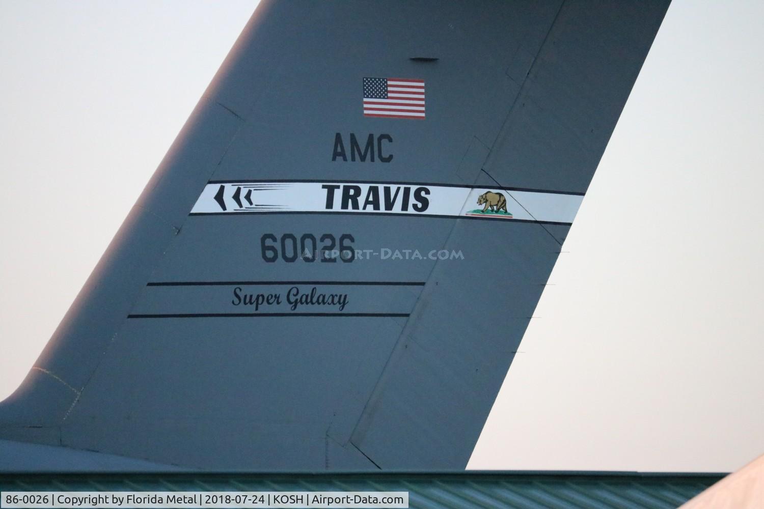 86-0026, Lockheed C-5M Super Galaxy C/N 500-0112, Air Venture 2018
