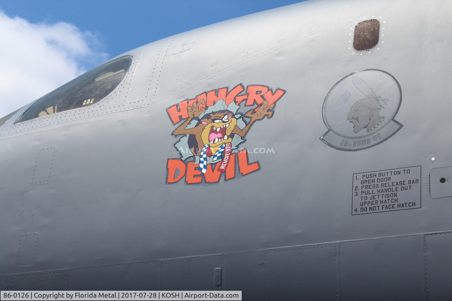 86-0126, 1986 Rockwell B-1B Lancer C/N 86, Air Venture 2017