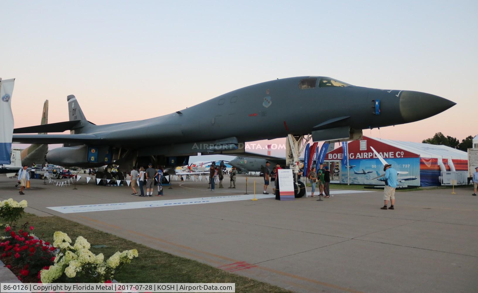 86-0126, 1986 Rockwell B-1B Lancer C/N 86, Air Venture 2017