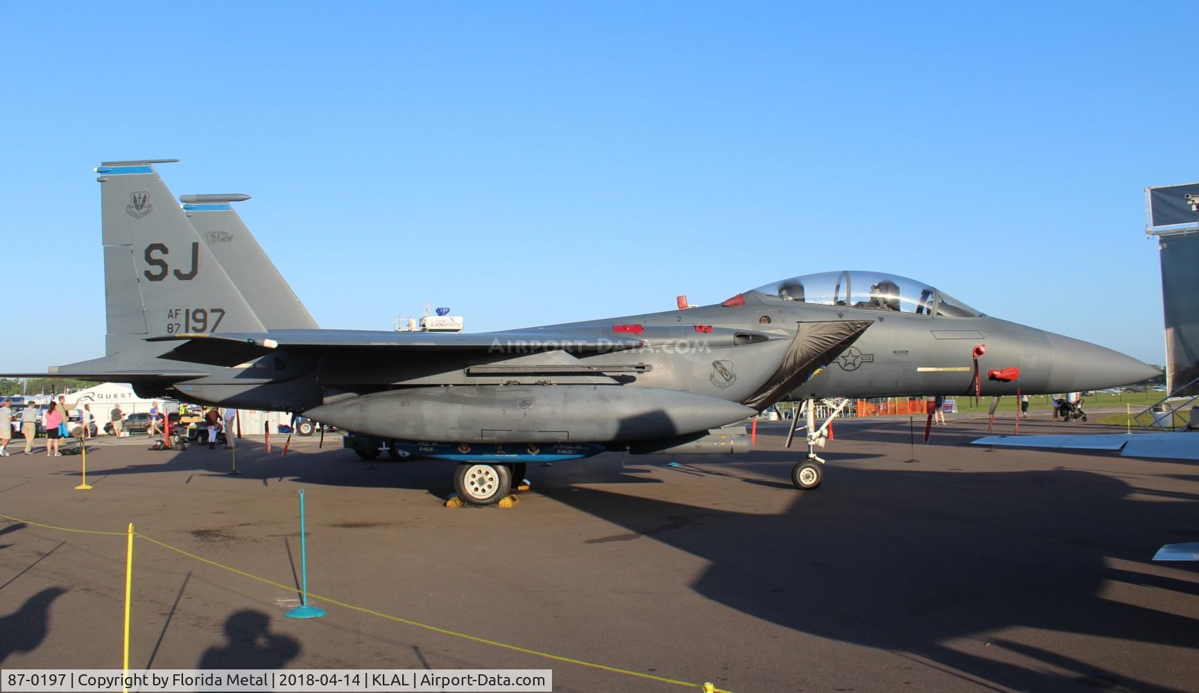 87-0197, 1987 McDonnell Douglas F-15E Strike Eagle Strike Eagle C/N 1062/E037, Sun N Fun 2018