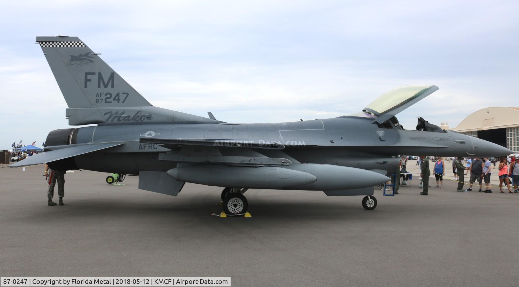 87-0247, 1987 General Dynamics F-16C Fighting Falcon C/N 5C-508, MacDill Airfest 2018