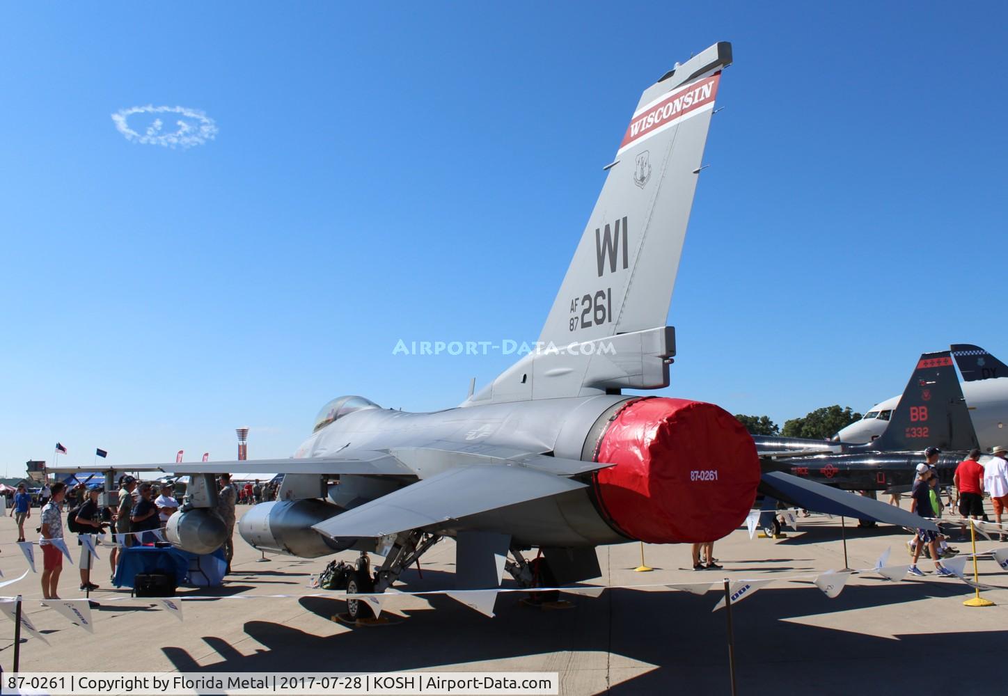 87-0261, 1987 General Dynamics F-16CM Fighting Falcon C/N 5C-522, Air Venture 2017
