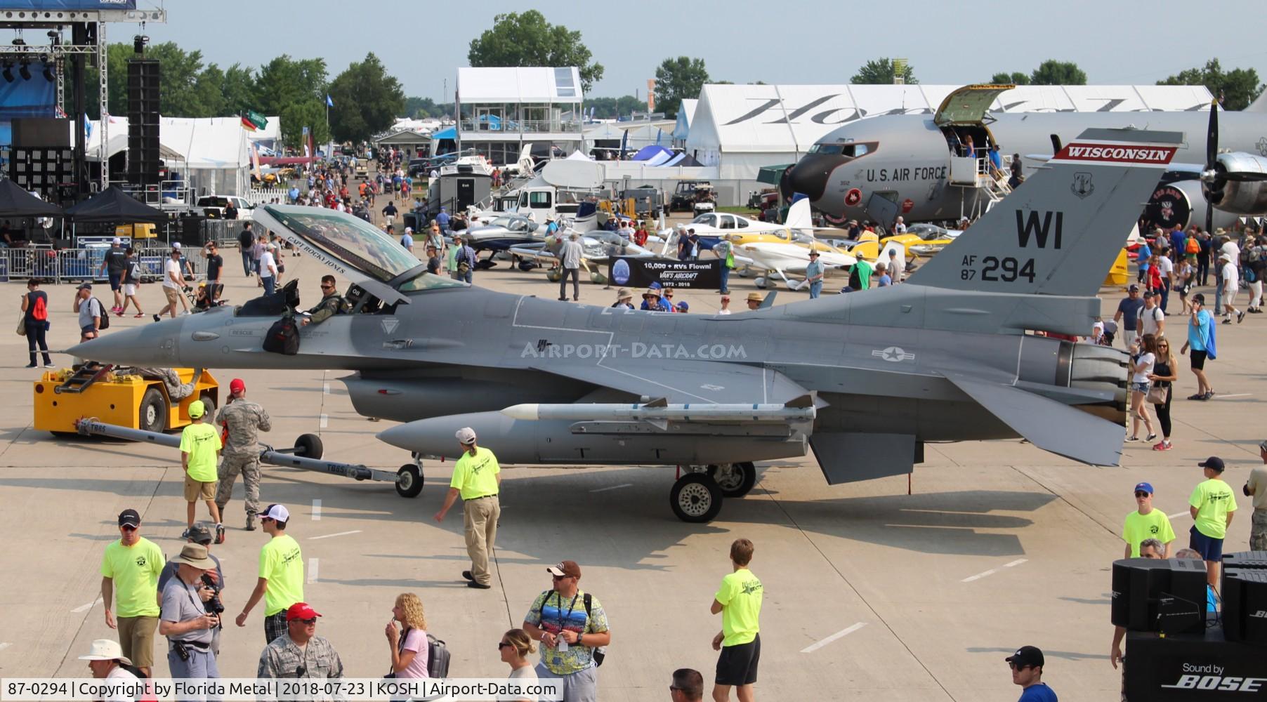 87-0294, 1987 General Dynamics F-16C Fighting Falcon C/N 5C-555, Air Venture 2018
