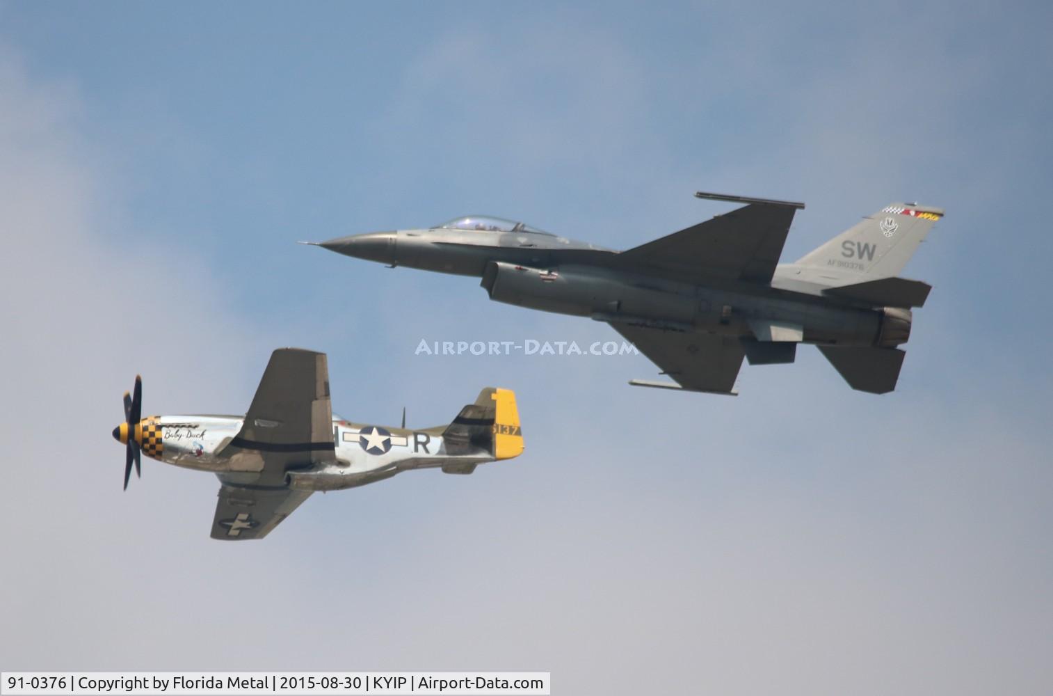 91-0376, 1991 General Dynamics F-16C Fighting Falcon C/N CC-74, Thunder Over Michigan 2015