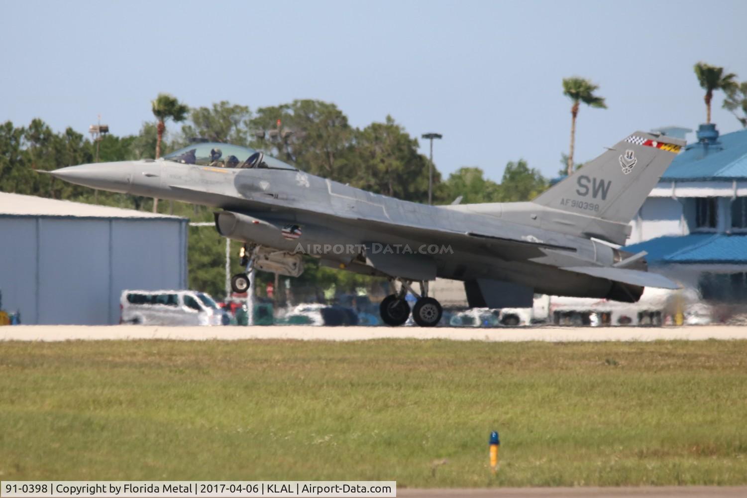 91-0398, 1993 General Dynamics F-16C Fighting Falcon C/N CC-86, Sun N Fun 2017