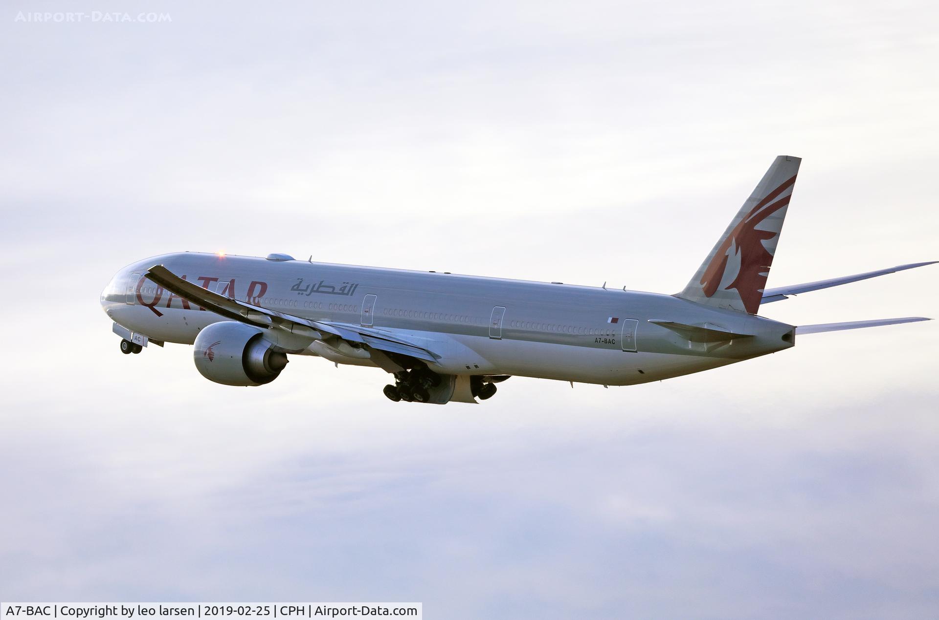 A7-BAC, 2008 Boeing 777-3DZ/ER C/N 36010/731, Copenhagen 25.2.2019