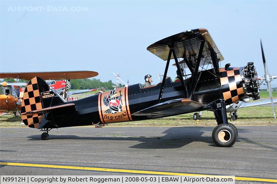 N9912H, 1943 Boeing N2S-3 Kaydet (B75N1) C/N 75-7213, STAMPE FLY IN.OLD CROW.